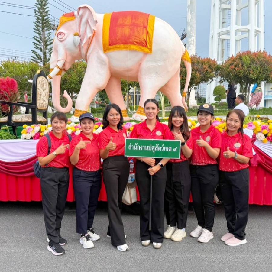สนง.ปศข. 9 ร่วมเดินขบวนแห่ในงานประเพณีบูชาทวดช้างประจำปี 2569
