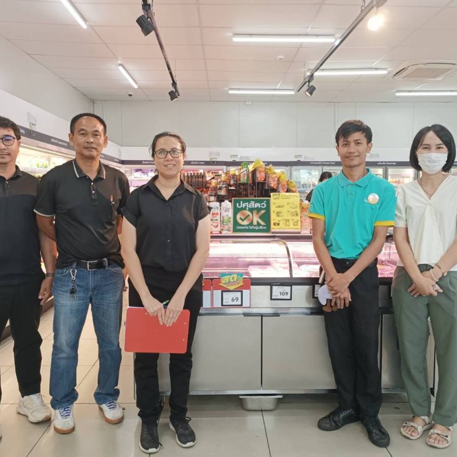 สนง.ปศข.9 ตรวจติดตามสถานที่จำหน่ายเนื้อสัตว์ ปศุสัตว์ OK ในพื้นที่ จ.สงขลา