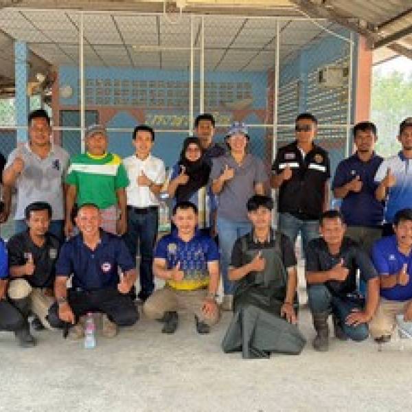 ทดสอบภาคปฏิบัติโครงการฝึกอบรมผสมเทียมโค หลักสูตร 