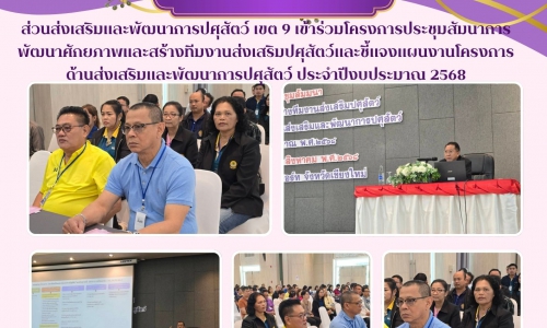 🌼ส่วนส่งเสริมและพัฒนาการปศุสัตว์ เขต 9 ข้าร่วมโครงการประชุมสัมนาการพัฒนาศักยภาพและสร้างทีมงานส่งเสริมปศุสัตว์และชี้แจงแผนงานโครงการด้านส่งเสริมและพัฒนาการปศุสัตว์ ประจำปีงบประมาณ 2568🌼